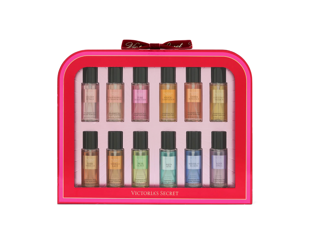 Estuche de 12 Body Mists Victoria’s Secret | Set de Regalo Premium
