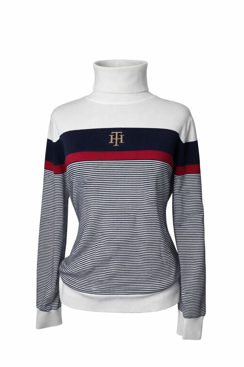 Suéter de Dama Cuello Alto a Rayas – TALLA L/G